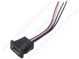 Гніздо USB A вертикальне врізне